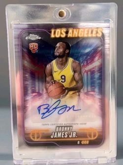 2024-25 Topps Chrome - Certified Rookie Autographs Bronny James #TCRA-BJ (AU,...