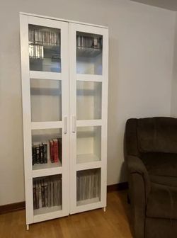 IKEA White Glass Cabinet