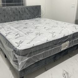 NEW MATTRESS KING SIZE PILLOW TOP WITH BOX SPRING 