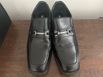 Alfani Men’s Black Slip-On Dress Shoes Size 13W – Lightly Used With Box