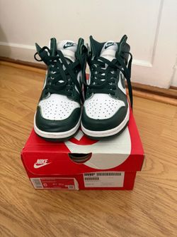 Nike Dunk High White Green Sneakers Size 6