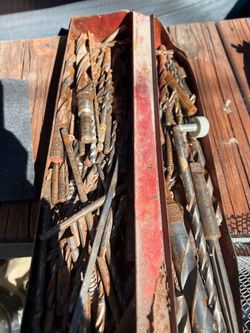 Tool box full of drill bits