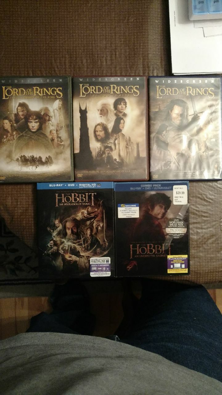 Lord of the Rings & The Hobbit DVD & Blu Ray Sets