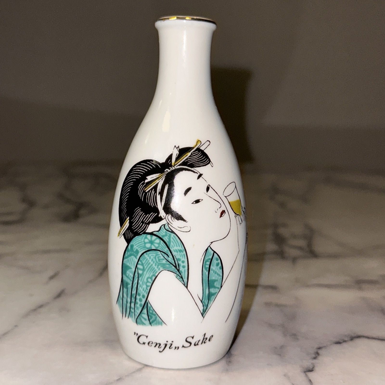 Vintage Genji Sake Japan 6oz Bottle