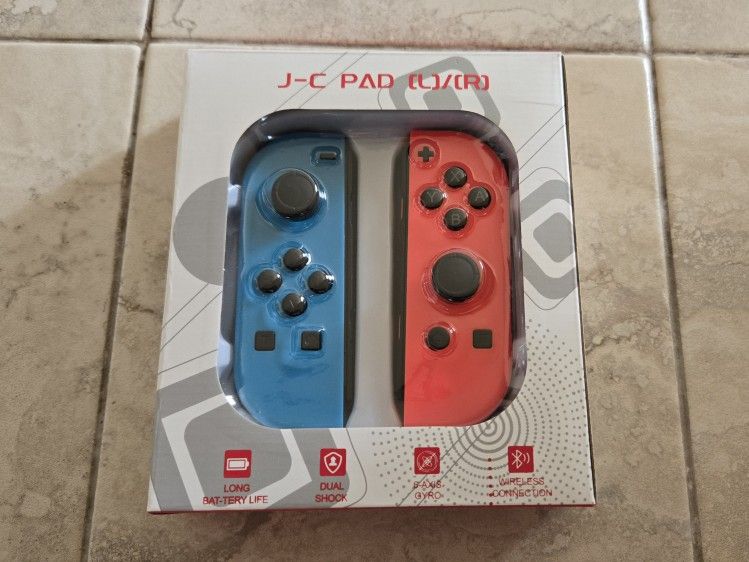 Nintendo Switch Controller [Blue + Red] - JoyCon Style - OLED - Lite - Mario Kart - Mario Party - Pokemon - Kirby 