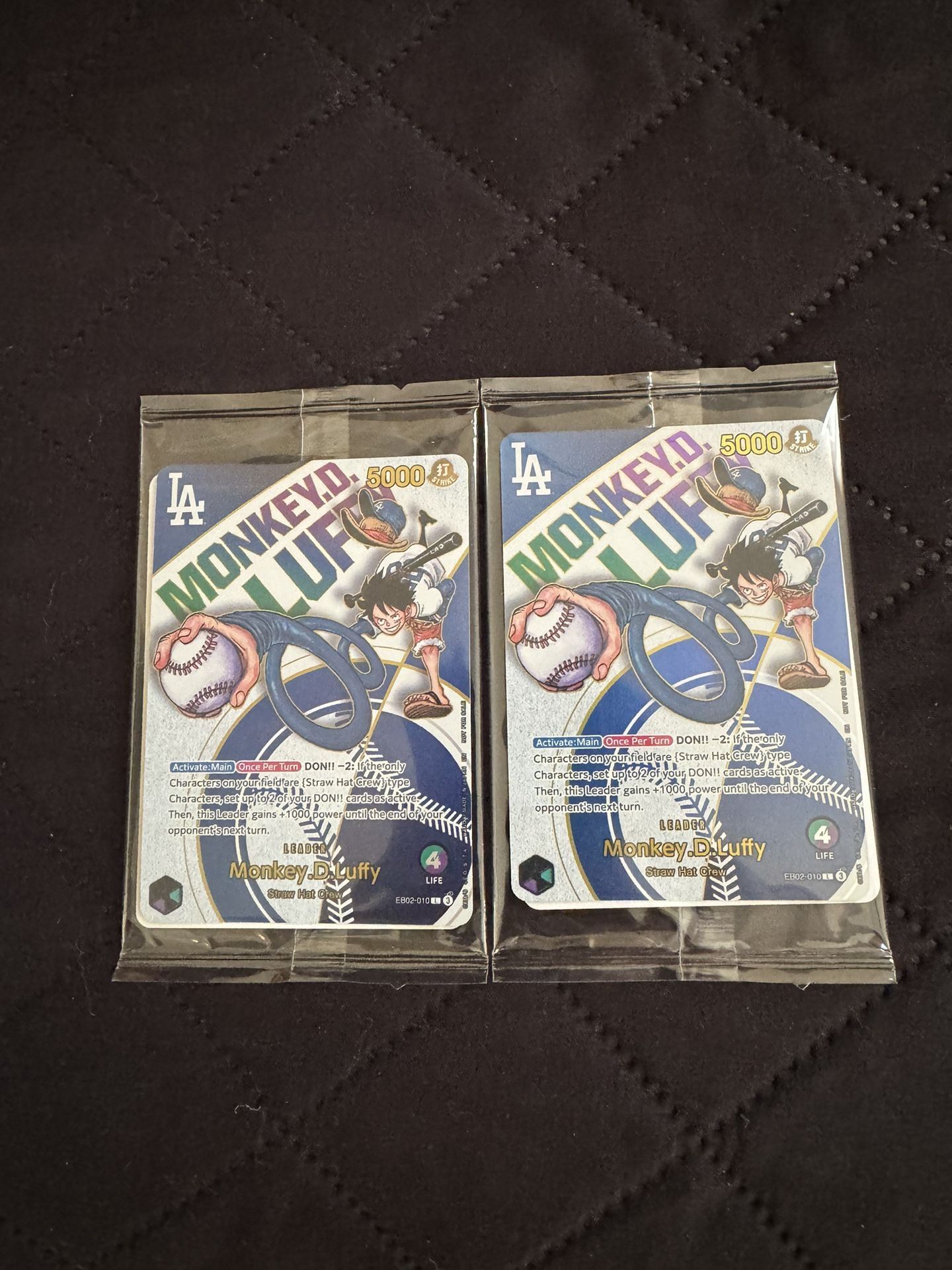 DODGERS X ONE PIECE COLLAB PROMO CARD MONKEY D. LUFFY