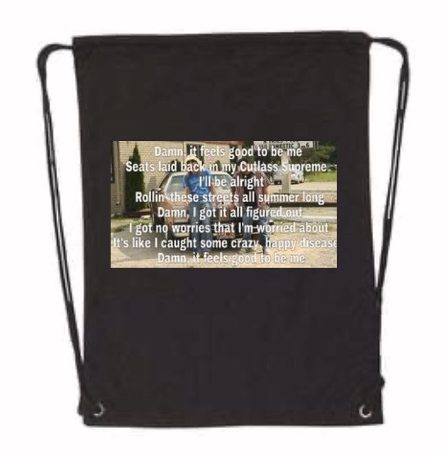 Black Drawstring Bookbag