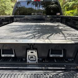 Deck drawer system for dodge ram truck 