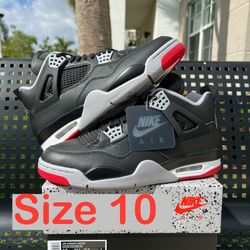 Jordan 4 BRED Size 10 DS New SB 4