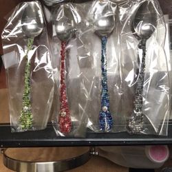 Beaded long stem spoons For Root Beer Floats