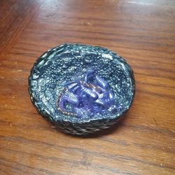 Baby dragon egg paperweight, ornament, door stop in resin
