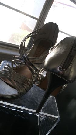 High heels silver
