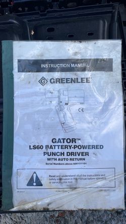 Greenlee Gator LS60 Punch Driver Instruction Manual