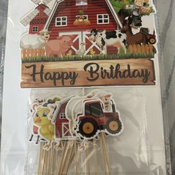 Farm themed cake/cupcake toppers