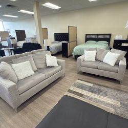 Gray Sofa And Loveseat