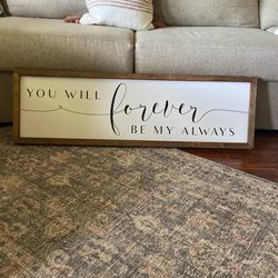 Wood Framed Sign