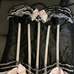 Beautiful Black/Pink Corset See Description NEW