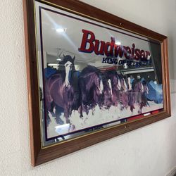 Budweiser Clydesdale Mirror ( Framed)