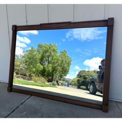 Large Antique Wood Framed Mirror