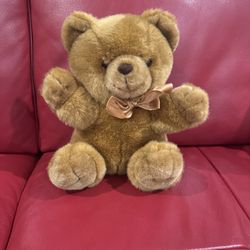Bear cuddle wit Bear Plush Jointed Brown Stuffed Animal Vintage