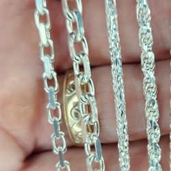 4 Luke Zion Jewelry Silver Chains 