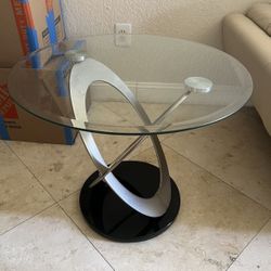 Modern Glass Accent Table 