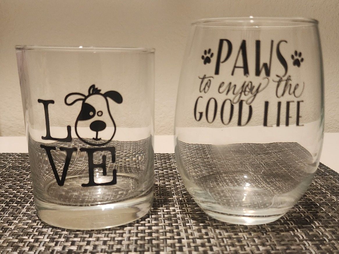 Dog Lover Glass Cups