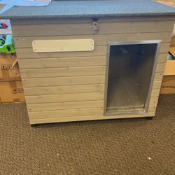 Wooden Dog House Outdoor & Indoor Insulated Dog Kennel 