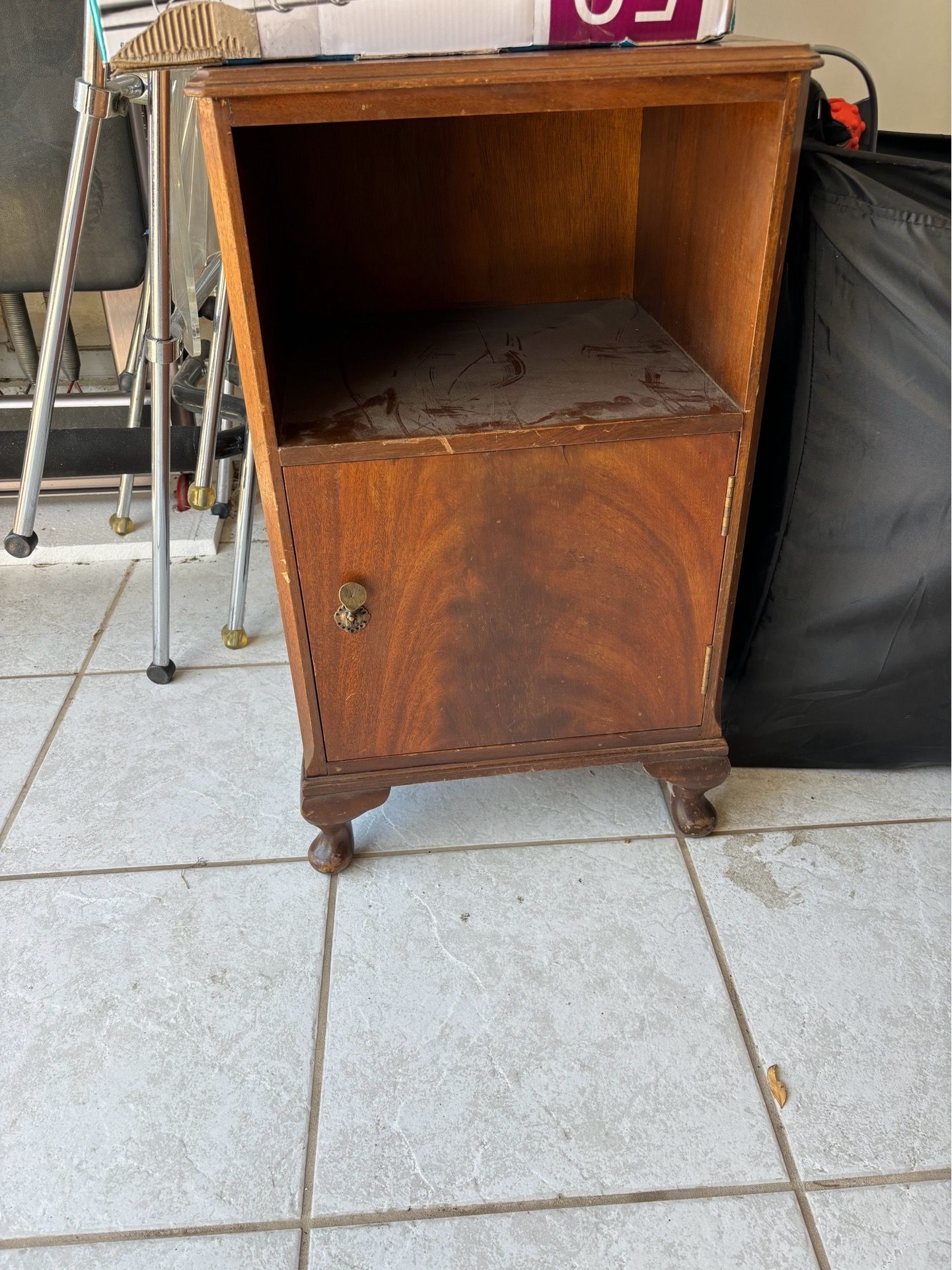 Antique solid wood nightstand