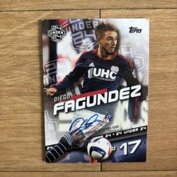 2016 Topps MLS - 24 Under 24 Diego Fagundez #173 Autographs /155 