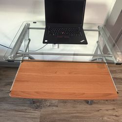 Small glass desk