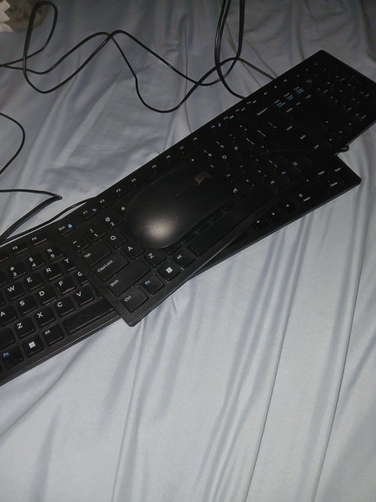 2 Basic Dell Keyboards 5$ Each. One Mouse 5$
