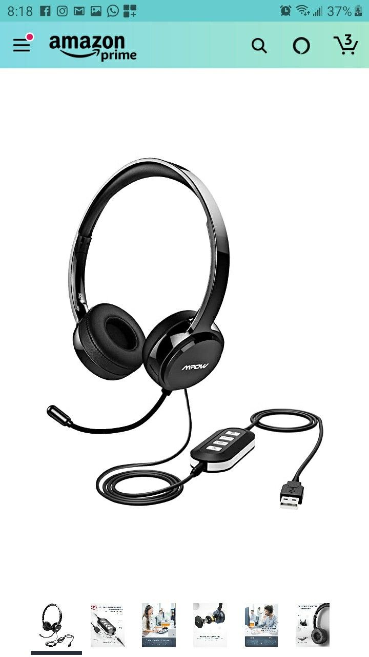 Wired computer headset