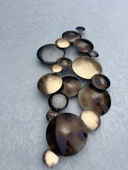 Metal Bubble Circle Wall Art Sculpture