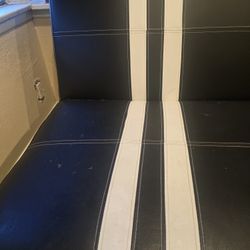 Black And White Leather Couch
