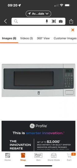GE Profile Profile 1.1 cu. ft. Countertop Microwave in Stainless Steel with Sensor Cooking