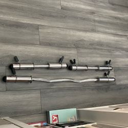 Olympic  Curl Bar And Dumbbell Set With Spring  Collar