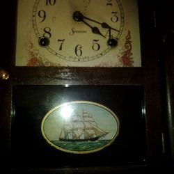 Antique Sessions Windup Clock With Key