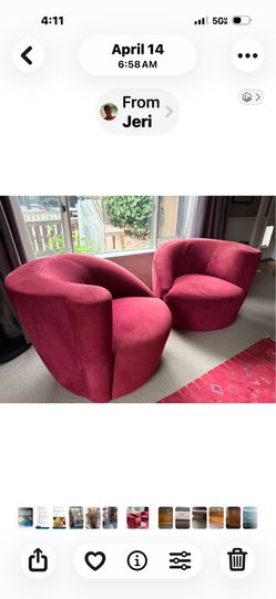 pair of swivel chairs