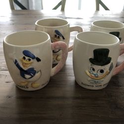Authentic 1961 Donald Duck & Ludwig Von Drake Mug Set