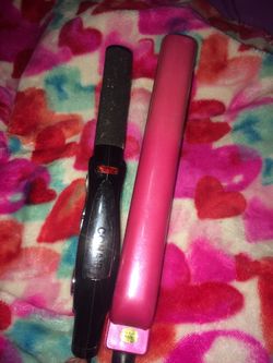 Hair Straighteners (Pink Chi and Black Conair)