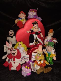 11 Disney Store Beanies Baby Characters From Alice In Wonderland