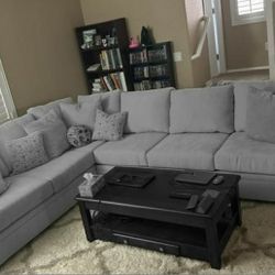 Gray Sectional Couch Sofa