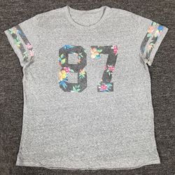 Faded Look Cap Sleeve Unbranded Casual Tee