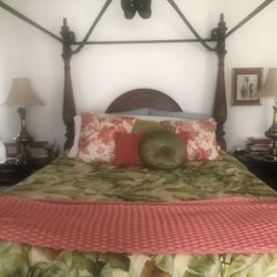 Bed w/ wrought Iron Canopy