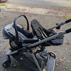 Graco Ready2Grow Double Stroller, Car seat, Base 