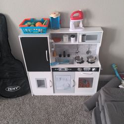 Kids Kitchen Playset Built With Accessories