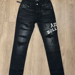 AMIRI Hollywood Black Distressed Jeans
