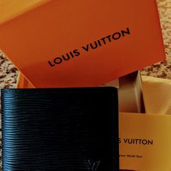 Louis Vuitton Multiple EPI Black Leather Men's Wallet Read Description 
