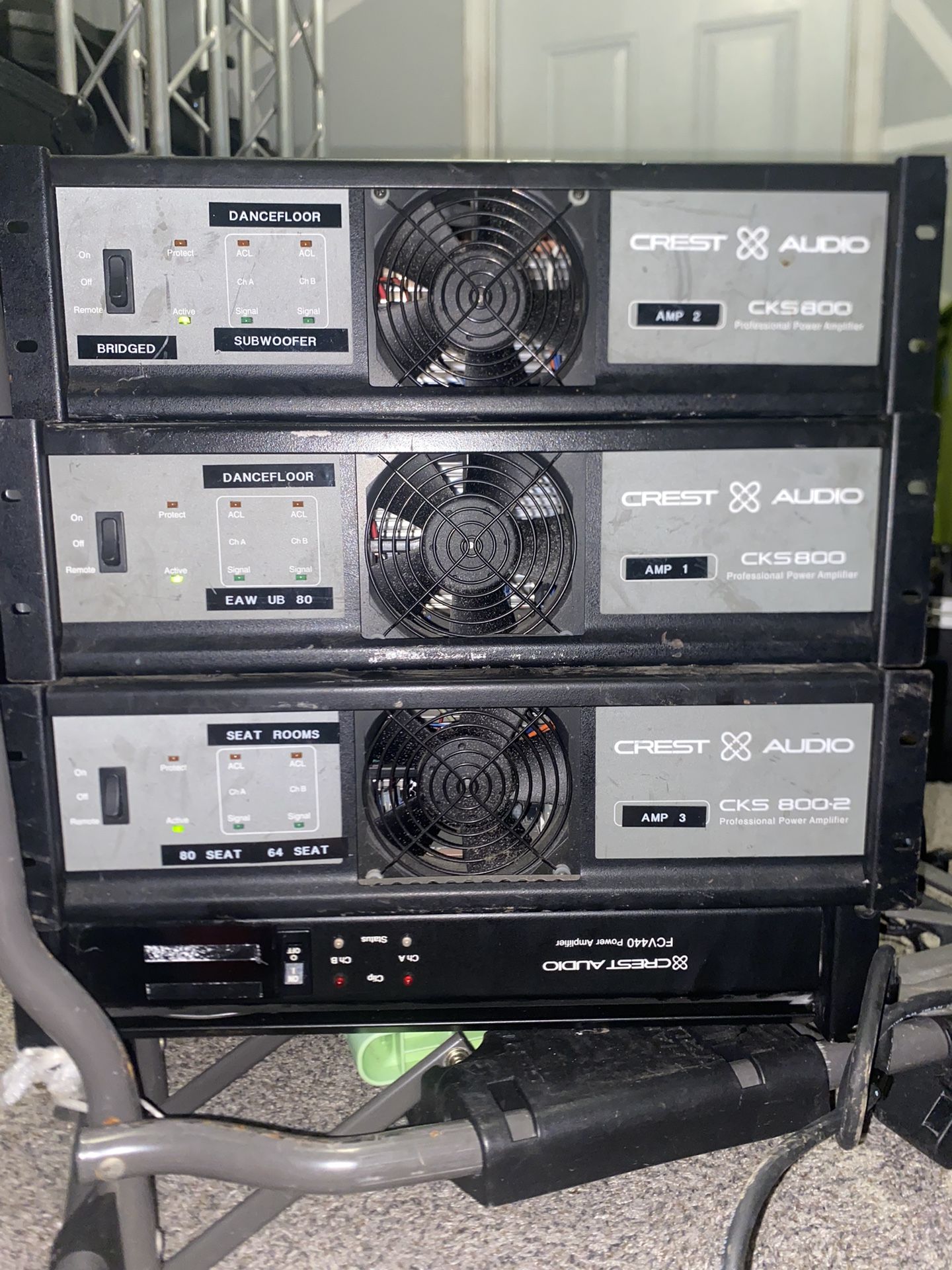  4 CREST AUDIO CKS PROFESSIONAL POWER AMPLIFIERS